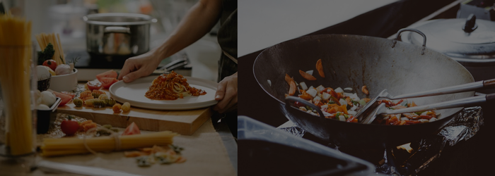 Banner voor op de KookPracht webshop in de keuken.